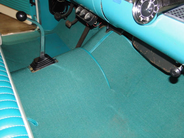 car blue floor