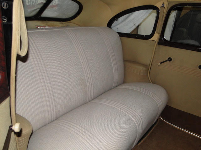 car brown back seat