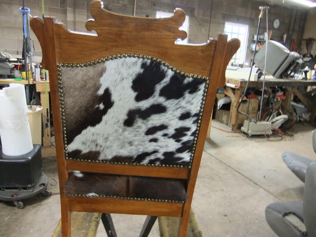 fur chair back